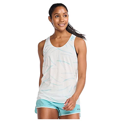 2XU Damen Light Speed Singlet Tank Top, Soft Focus/Porzellan Reflect, L 2XU Damen Light Speed Singlet Tank Top, Soft Focus/Porzellan Reflect, L von 2XU