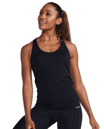 2XU Damen Motion Tech Singlet Ärmelloses Tanktop, Schwarz/Harbor Mist, M 2XU Damen Motion Tech Singlet Ärmelloses Tanktop, Schwarz/Harbor Mist, M von 2XU