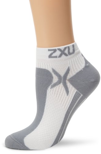 2XU Damen Performance Low Rise Socken, Weiß/Grau, X-Small/Small 2XU Damen Performance Low Rise Socken, Weiß/Grau, X-Small/Small von 2XU