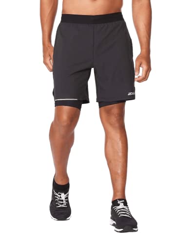 2XU Herren Aero 2-in-1 7" Short, Schwarz, L von 2XU