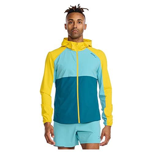 2XU Herren Aero Jacket Jacke, Sulphur/Oceanside Reflective, S 2XU Herren Aero Jacket Jacke, Sulphur/Oceanside Reflective, S von 2XU