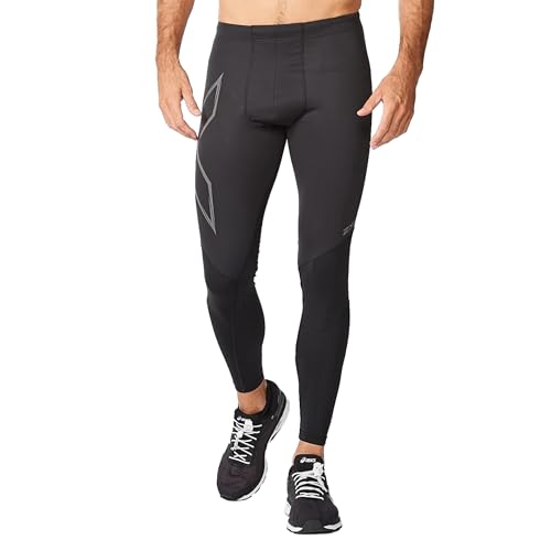 2XU Herren Ignition Shield Tights Compression Pants, Schwarz/Black Reflective, L von 2XU