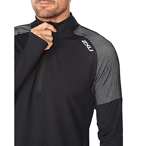 2XU Herren Light Speed 1/2 Zip T-Shirt, Schwarz, L von 2XU