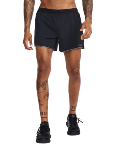 2XU Herren Light Speed 5 Zoll Shorts, Schwarz, XL von 2XU