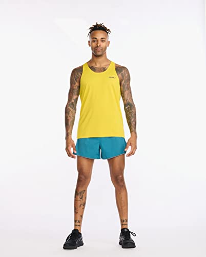 2XU Herren Light Speed Tech Singlet Tank Top, Sulphur/Black Reflective, XS 2XU Herren Light Speed Tech Singlet Tank Top, Sulphur/Black Reflective, XS von 2XU