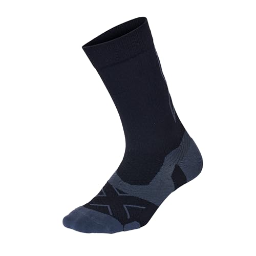 2XU Unisex Vectr Light Cushion Crew Socken, Schwarz/Titanium, S EU 2XU Unisex Vectr Light Cushion Crew Socken, Schwarz/Titanium, S EU von 2XU