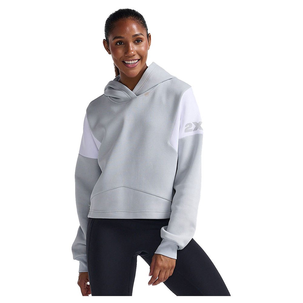 2xu Form Spliced Crop Hoodie Grau M Frau von 2xu