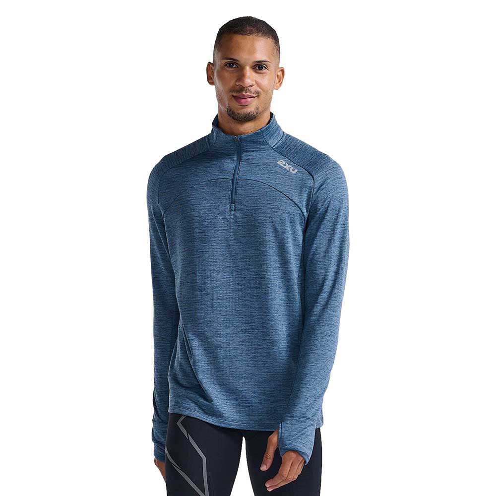 2xu Ignition Half Zip Long Sleeve T-shirt Blau S Mann von 2xu