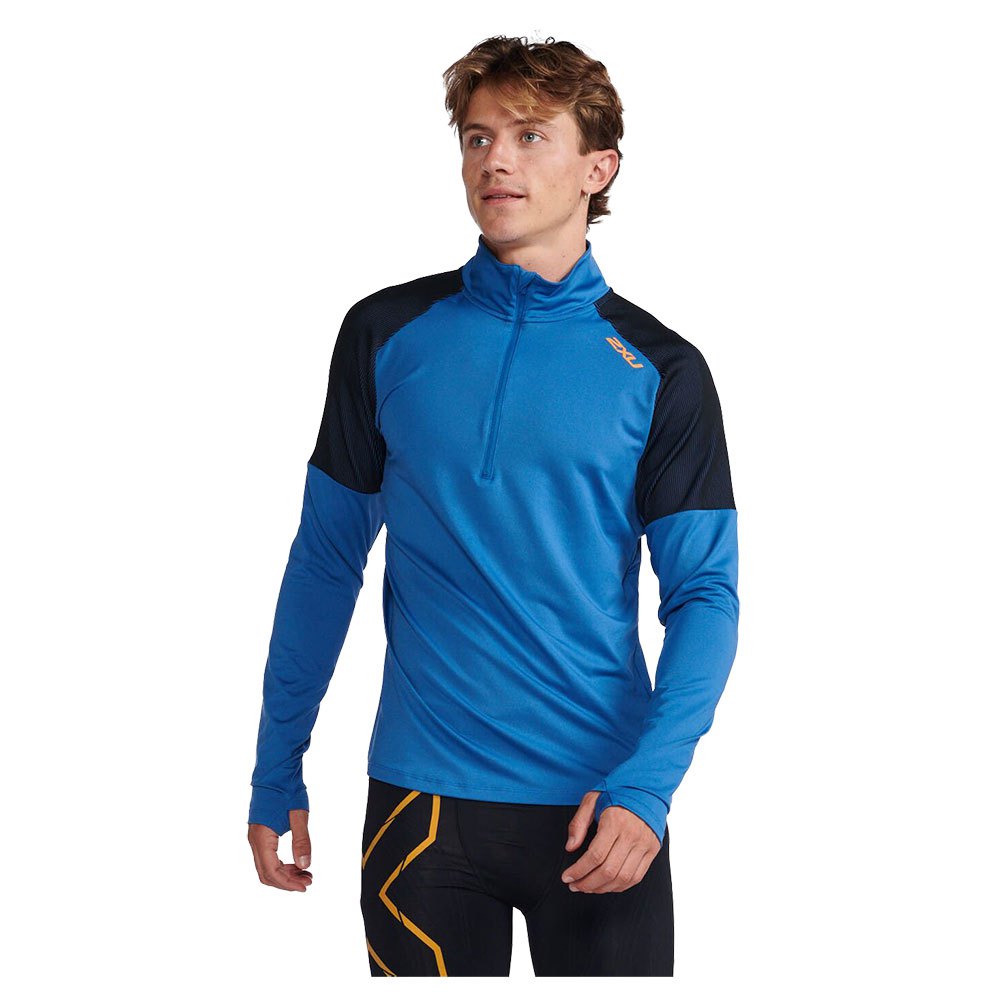 2xu Light Speed Half Zip Long Sleeve T-shirt Blau M Mann von 2xu