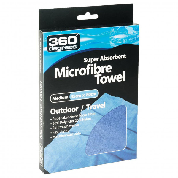360 Degrees - Microfibre Towel - Mikrofaserhandtuch Gr Medium blau von 360 Degrees
