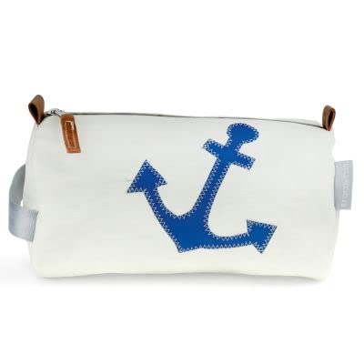 360° Kulturbeutel Tonne aus Segeltuch, Unisex Kulturtasche, Waschtasche Kosmetikbeutel, weiß Anker blau 2347 360° Kulturbeutel Tonne aus Segeltuch, Unisex Kulturtasche, Waschtasche Kosmetikbeutel, weiß Anker blau 2347 von 360°