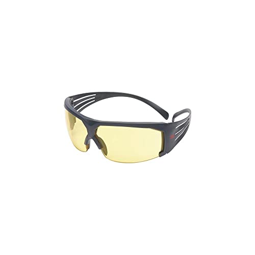 3M Schutzbrille SecureFit -SF600 EN 166 Bügel grau, Scheibe gelb Polycarbonat von 3M