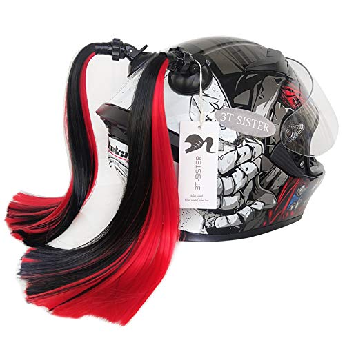 3T-SISTER Helm Zöpfe Gradient Rampe Helm Pferdeschwanz Helm Haar mit Saugnapf Haarschmuck für Motorrad Fahrrad 2 STÜCKE 14 Zoll 3T-SISTER Helm Zöpfe Gradient Rampe Helm Pferdeschwanz Helm Haar mit Saugnapf Haarschmuck für Motorrad Fahrrad 2 STÜCKE 14 Zoll von 3T-SISTER