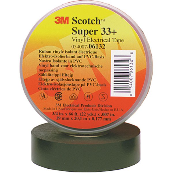 3m Scotch Super 33 Plus19 Mm Electrical Tape 60 M Schwarz 3m Scotch Super 33 Plus19 Mm Electrical Tape 60 M Schwarz von 3m