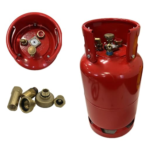 Wiederbefüllbare Tankflasche Stahl 4 Punkt Ventil 11 Kg 27 Liter Campingflasche Wiederbefüllbar inkl. Tankadapter Set Wiederbefüllbare Tankflasche Stahl 4 Punkt Ventil 11 Kg 27 Liter Campingflasche Wiederbefüllbar inkl. Tankadapter Set von 4 Loch Tankflasche