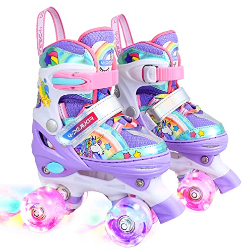 Kinder Einhorn Rollschuhe für Mädchen.Geeignet für 6-12 Jahre alt.Mit Leuchtenden Rädern,4-Pejiijar Verstellbar Anfänger Quad Roller Skates für Weihnachts und Geburtstags Geschenke Kinder Einhorn Rollschuhe für Mädchen.Geeignet für 6-12 Jahre alt.Mit Leuchtenden Rädern,4-Pejiijar Verstellbar Anfänger Quad Roller Skates für Weihnachts und Geburtstags Geschenke von 4-Pejiijar