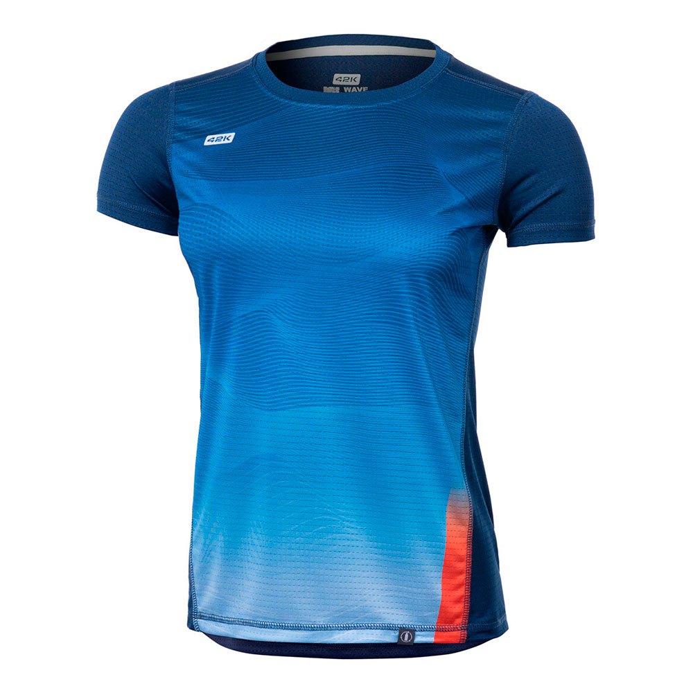 42k Running Wave Short Sleeve T-shirt Blau M Frau von 42k Running