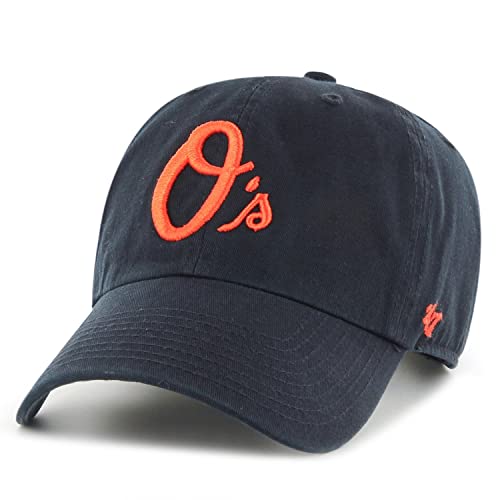 '47 Brand Adjustable Cap - CLEAN UP Baltimore Orioles schwarz von '47