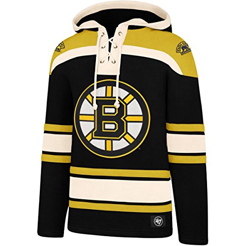 '47 Brand NHL Boston Bruins Eishockey Hoody Hoodie Kaputzenpullover Sweater Lacer Jersey Trikot Hooded (XXL) von '47