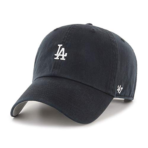 '47 Brand Clean Up Base Runner Strapback Cap LA Dodgers B-BSRNR12GWS-BKA Schwarz, Size:OneSize von '47