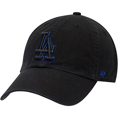 47 Brand Los Angeles Dodgers L.A. Tonal Logo Clean Up Adjustable MLB Cap Schwarz von '47