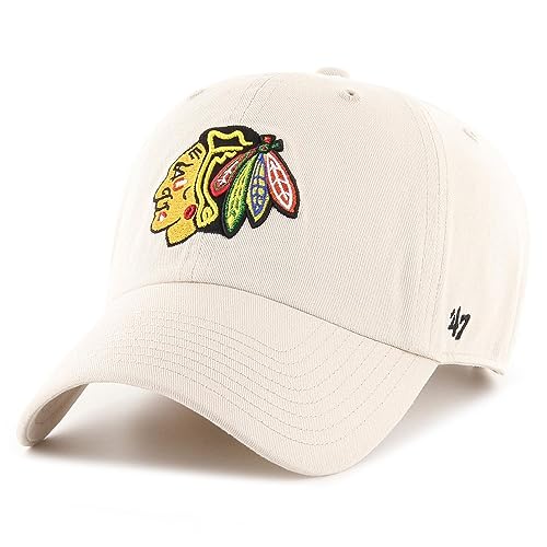 '47 Brand Relaxed Fit Cap - CLEAN UP Chicago Blackhawks Bone von '47