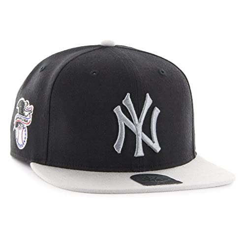 ´47 Erwachsene Kappe MLB New York Yankees Sure Shot 2 Tone Captain, Black/Grey, OSFA von '47