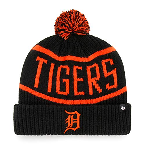 '47 MLB Detroit Tigers Black Calgary Cuff Knit Mütze Wollmütze von '47