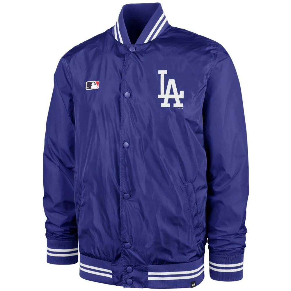 47 Mlb Los Angeles Dodgers Core Poly Fill Drift Tracksuit Jacket Blau M Mann von 47