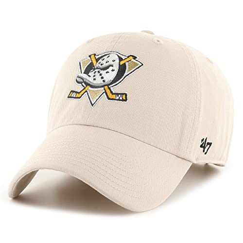 '47 Brand Adjustable Cap - CLEAN UP Anaheim Ducks Bone beige von '47