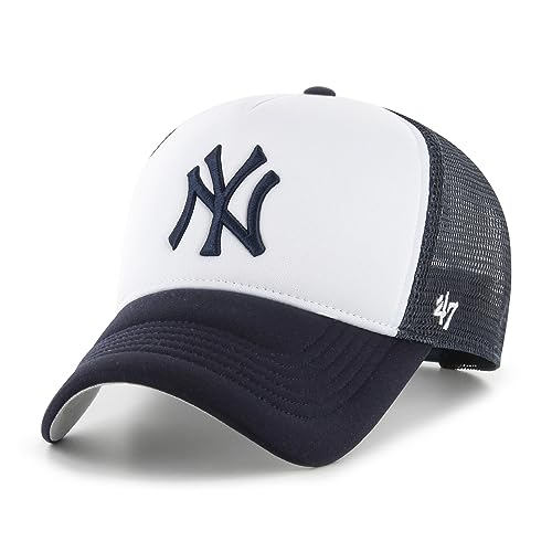 '47 New York Yankees White Navy MLB Tri Tone Foam Offside Trucker Cap - One-Size '47 New York Yankees White Navy MLB Tri Tone Foam Offside Trucker Cap - One-Size von '47