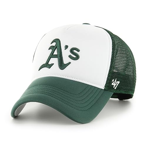 '47 Oakland Athletics White Green MLB Tri Tone Foam Offside Trucker Cap - One-Size '47 Oakland Athletics White Green MLB Tri Tone Foam Offside Trucker Cap - One-Size von '47