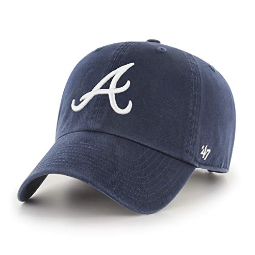 '47 Brand RGW01 Clean Up Strapback Atlanta Braves Dunkelblau, Size:ONE Size von '47