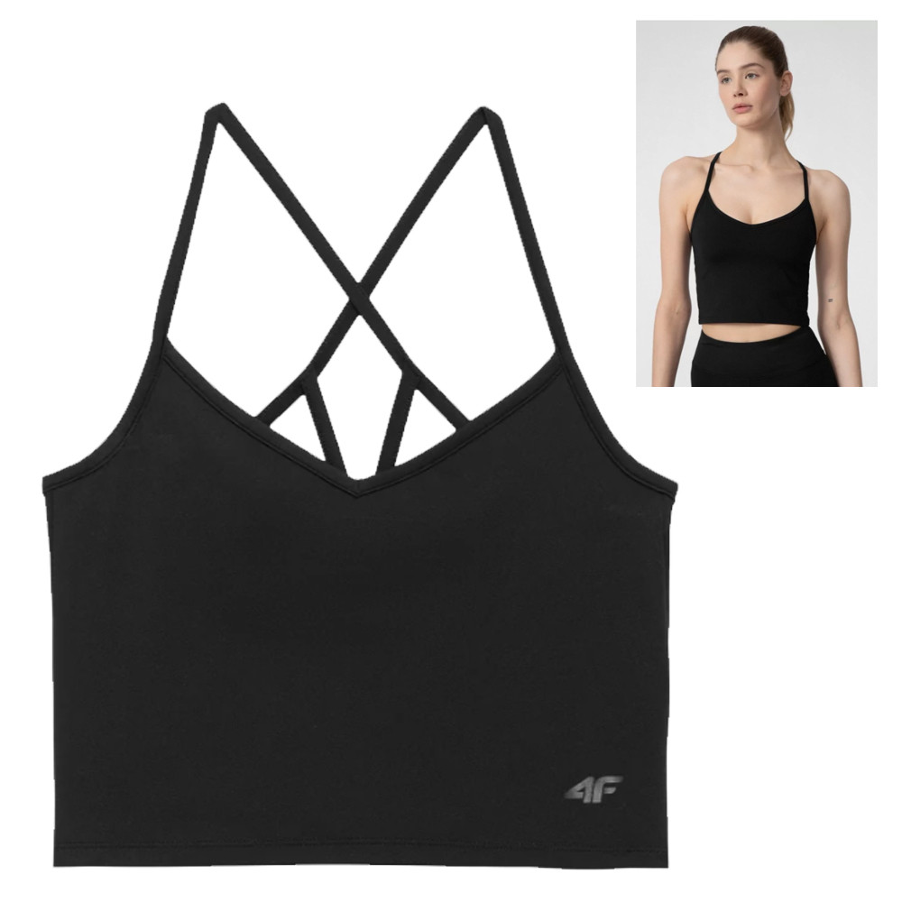 4F - Damen Sport Yoga Fitness Tank Top, schwarz von 4F