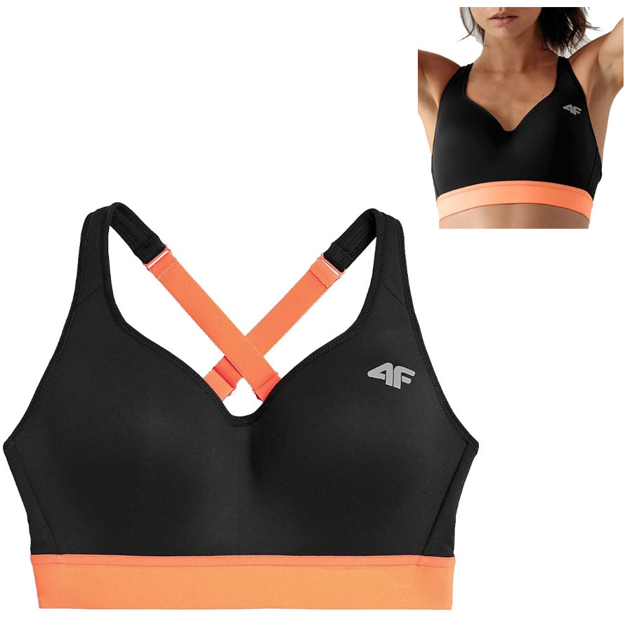 4F - Fitness Sport BH- Lauf BH, mit hohem Halt, schwarz von 4F