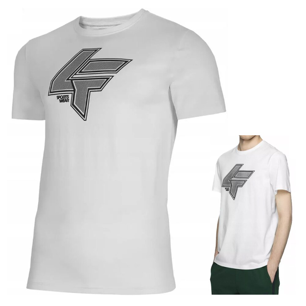 4F - Herren T-Shirt Baumwolle TSM010, weiß von 4F