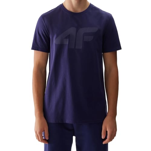 4F Herren Tshirt M1155, Marineblau, L EU von 4F