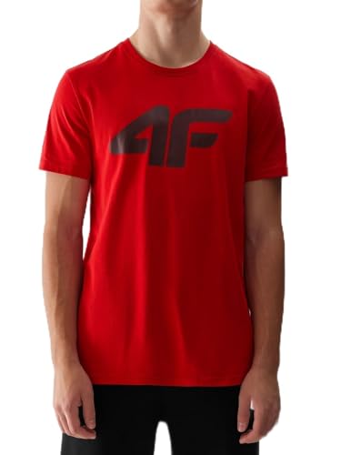 4F Herren Tshirt M1155, Dunkelrot, XL EU von 4F