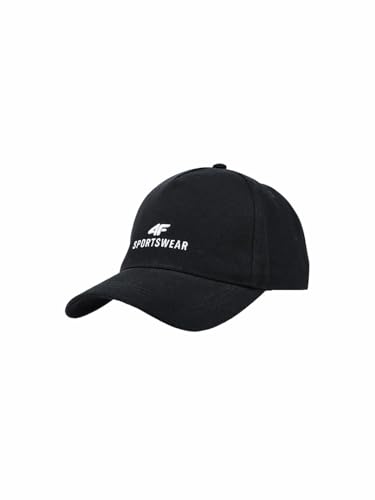4F Unisex Baseball Cap U266 Deckel, Tiefschwarz, S EU 4F Unisex Baseball Cap U266 Deckel, Tiefschwarz, S EU von 4F