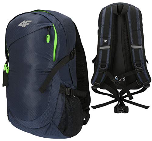 4F Unisex Rucksack Cityrucksack Schulrucksack Daypack 20L Dunkelblau PCU015 (Dunkelblau) von 4F