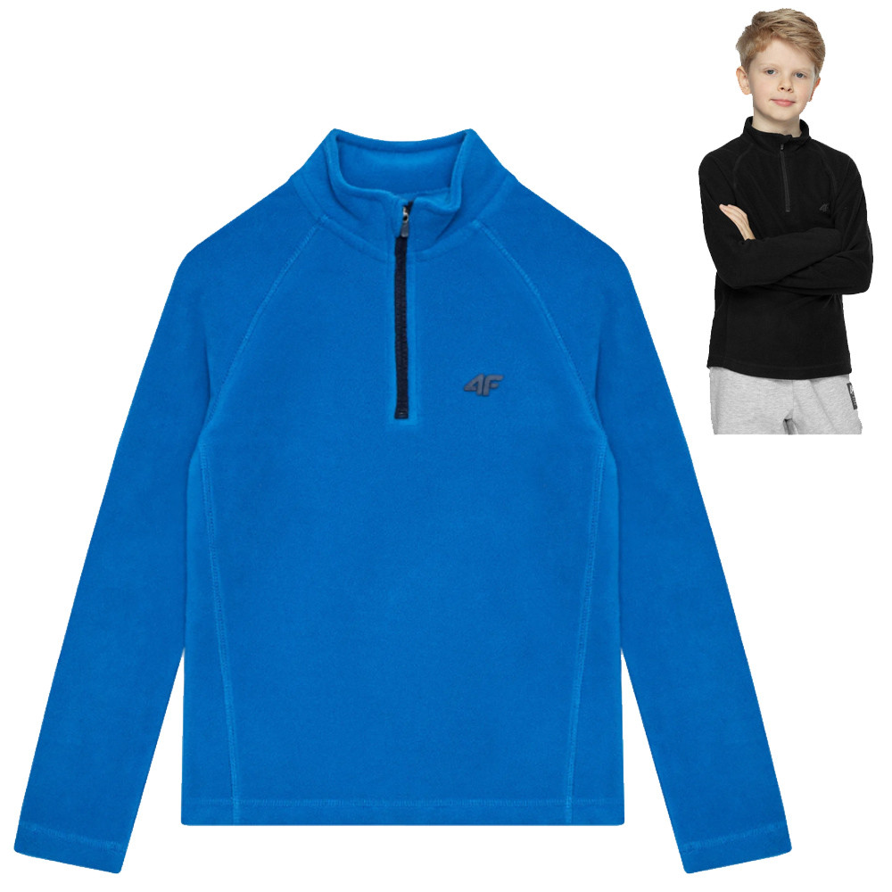 4F warm - Kinder thermoaktive Fleece Zip Pullover Longshirt, blau von 4F