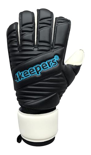4Keepers Retro IV Black RF Jr S815009 Goalkeeper Gloves Torwarthandschuhe, Jugend, Unisex, Mehrfarbig (Mehrfarbig), 6 von 4Keepers