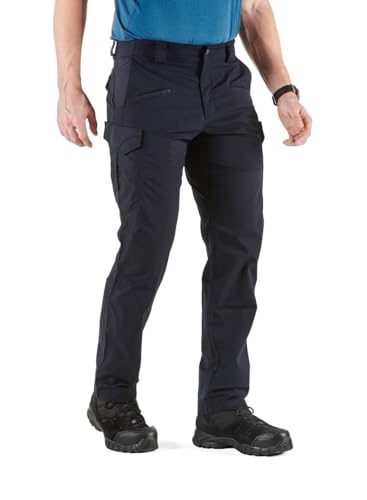 5.11 Tactical Herren Icon Pants, wasserabweisend, Cargohose für Herren, Zwickelkonstruktion, Dunkelmarineblau (ABR), 35 x 34 von 5.11