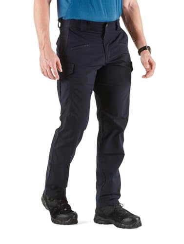 5.11 Taktische Herren-Icon Hose, gerade Passform, Zwickelkonstruktion, 8 Taschen, Stil 74521, Dunkelmarineblau, 78 x 34 cm von 5.11