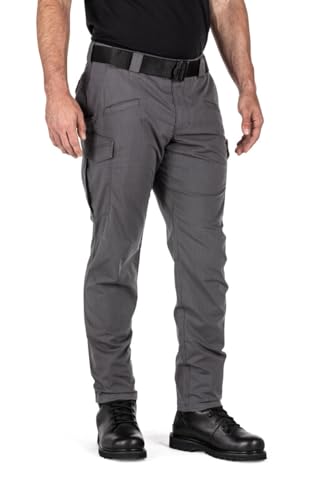 5.11 Taktische Herren-Icon Hose, gerade Passform, Zwickelkonstruktion, 8 Taschen, Stil 74521, Flint (neu), 40 W x 32 L von 5.11