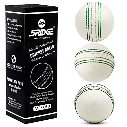 3 Stück Cricketbälle für Training, weicher und sicherer Gummi-Übungsball mit echter Naht und Kern für Sprungkraft, Schwingen und Spin, ideal für Training, Fähigkeitenentwicklung, Match und Gartenspiel 3 Stück Cricketbälle für Training, weicher und sicherer Gummi-Übungsball mit echter Naht und Kern für Sprungkraft, Schwingen und Spin, ideal für Training, Fähigkeitenentwicklung, Match und Gartenspiel von 5RIDGE