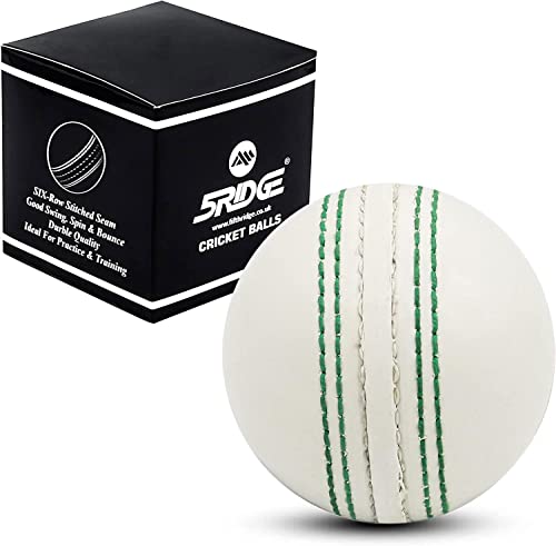 5RIDGE Cricketbälle für Training, Coaching, Übung und hervorragende Sprungfähigkeiten, weicher Moosgummi, Cricketball mit langlebigen, traditionellen Nähten, genäht für alle Altersgruppen (weiß) 5RIDGE Cricketbälle für Training, Coaching, Übung und hervorragende Sprungfähigkeiten, weicher Moosgummi, Cricketball mit langlebigen, traditionellen Nähten, genäht für alle Altersgruppen (weiß) von 5RIDGE