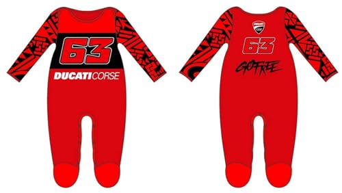 63 Baby-Overall Bagnaia – Ducati Dual Line,Kid,24M,Rot 63 Baby-Overall Bagnaia – Ducati Dual Line,Kid,24M,Rot von 63