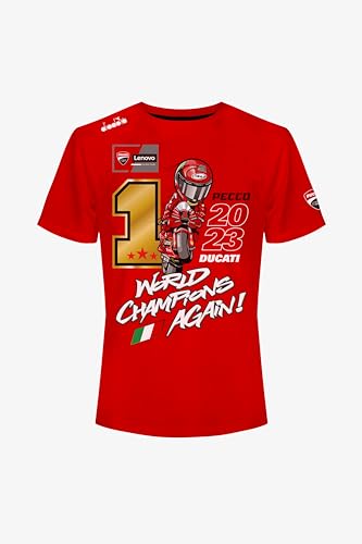 63 Bagnaia Welt Celebrative T-Shirt 2023,M,Rot 63 Bagnaia Welt Celebrative T-Shirt 2023,M,Rot von 63