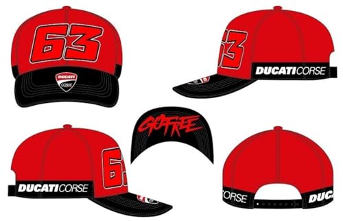 63 Herren Bagnaia Ducati Dual Line Hut, rot, Einheitsgröße 63 Herren Bagnaia Ducati Dual Line Hut, rot, Einheitsgröße von 63